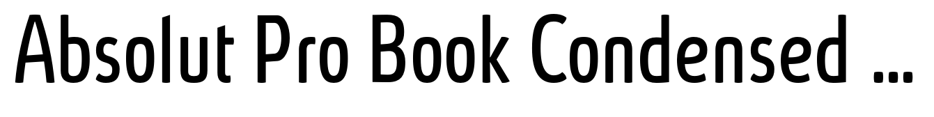 Absolut Pro Book Condensed Upright Italic